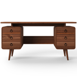 Dorel Somerset Brown 6 Drawer Office Desk - thumbnail 3