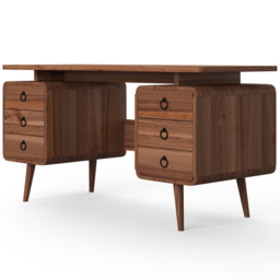Dorel Somerset Brown 6 Drawer Office Desk - thumbnail 2