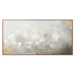 Embellished Cloud Framed Wall Art Grey