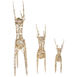 Gold 650 LED Reindeer Family Outdoor Christmas Decoration - thumbnail 4