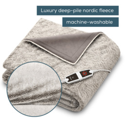 Beurer Cream Fluffy Nordic Electric Heated Throw 200 x 150cm - thumbnail 2
