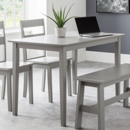 Julian Bowen Kobe 4 Seater Compact Rectangular Dining Table Torino Grey