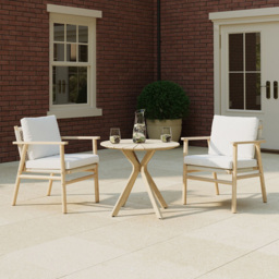 Charles Bentley Delgada Acacia and Weave 2 Seater Bistro Set