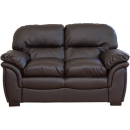 Leverton 2 Seater Brown Bonded Leather Sofa - thumbnail 2