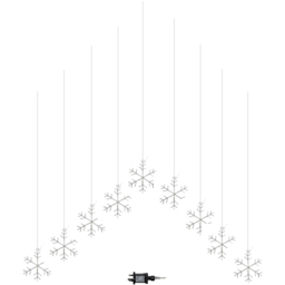 Samuel Alexander FlexiBrights 267 White LED Snowflake Clear Cable Curtain Light 1.2 x 1.2m - thumbnail 2