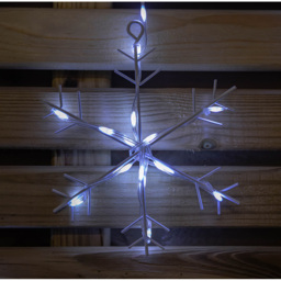 Samuel Alexander FlexiBrights 267 White LED Snowflake Clear Cable Curtain Light 1.2 x 1.2m - thumbnail 3
