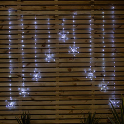 Samuel Alexander FlexiBrights 267 White LED Snowflake Clear Cable Curtain Light 1.2 x 1.2m - thumbnail 1