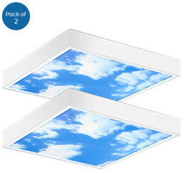 ENER-J Pack 2 40W Mounting Sky LED Backlit Ceiling Panel Light