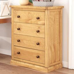 Cabinet Bits Lucca 4 Drawer Chest of Drawers with Brass Knob