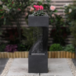 Garden Gear Spiral Square Rainfall LED Water Feature with Planter - thumbnail 4