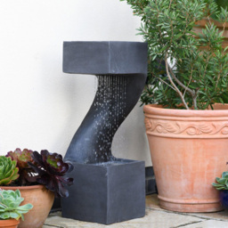 Garden Gear Spiral Square Rainfall LED Water Feature with Planter - thumbnail 2