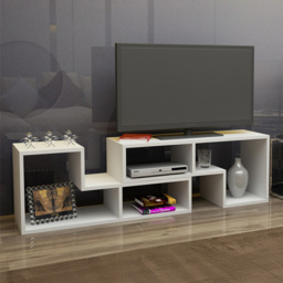 Decorotika Cubicco 4 Shelf White Adjustable TV Unit