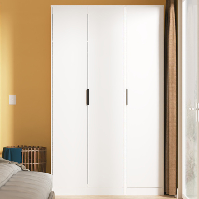 Crowndale Hong Kong 3 Door Matt White Tall Wardrobe Ready Assembled - image 1