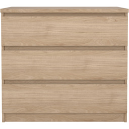 Florence 3 Drawer Jackson Hickory Oak Chest of Drawers - thumbnail 3