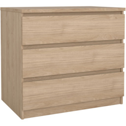 Florence 3 Drawer Jackson Hickory Oak Chest of Drawers - thumbnail 2