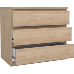 Florence 3 Drawer Jackson Hickory Oak Chest of Drawers - thumbnail 4