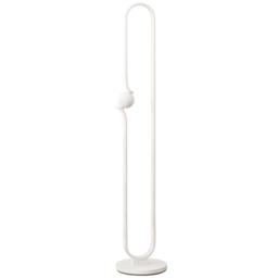 Portland White Dimmable LED Floor Lamp with Glass Night Light