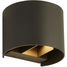 Lighting Collection IP54 Eclipse Arc LED Outdoor Wall Light - thumbnail 3
