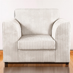Luxor Cream Jumbo Cord Armchair