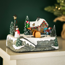 Marco Paul Christmas Musical LED See Saw Village Scene - thumbnail 4