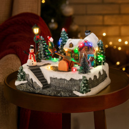 Marco Paul Christmas Musical LED See Saw Village Scene - thumbnail 3