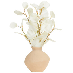 Pink and White Bleached Eucalyptus Vase Arrangement 45cm - thumbnail 2