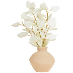 Pink and White Bleached Eucalyptus Vase Arrangement 45cm - thumbnail 1