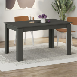 Decortie Tolmen Anthracite 6 Seater Extendable Dining Table Rectangular Table - thumbnail 1