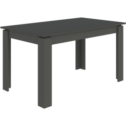 Decortie Tolmen Anthracite 6 Seater Extendable Dining Table Rectangular Table - thumbnail 2