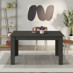 Decortie Tolmen Anthracite 6 Seater Extendable Dining Table Rectangular Table - thumbnail 4