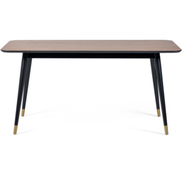 Julian Bowen Findlay 4 Seater Rectangular Dining Table Walnut and Black - thumbnail 3