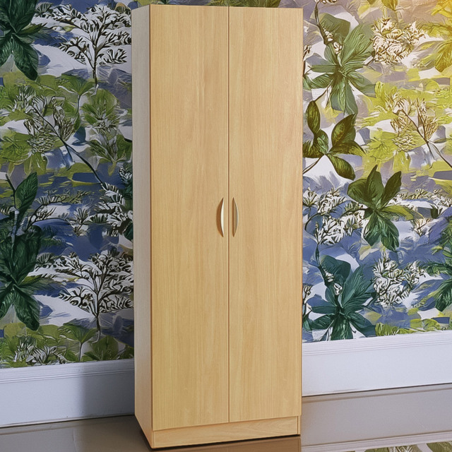 R White Cabinets Brown 2 Door Tall Cupboard - image 1
