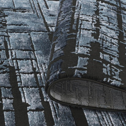 Desire Rugs Belgravia Metallic Sheen Nexus Design Navy Rug 120 x 170cm - thumbnail 4
