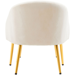Premier Housewares Yasmeen Beige Chair and Footstool - thumbnail 4