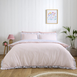 Felicity Frill Duvet Set Blush King