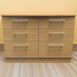 Crowndale Sherwood Modern Oak 6 Drawer Wide Midi Chest of Drawers - thumbnail 1