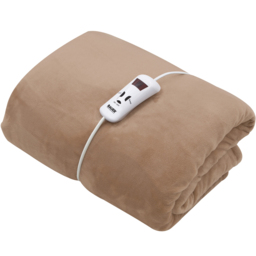 Bauer Luxury Beige Soft Touch Heated Throw 120 x 160cm