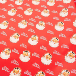 All I Want for Christmas Single Retro Santa Gift Wrap in Assorted Styles - thumbnail 4