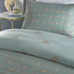 furn. Bee Deco Single Eau De Nil Duvet Set - thumbnail 3