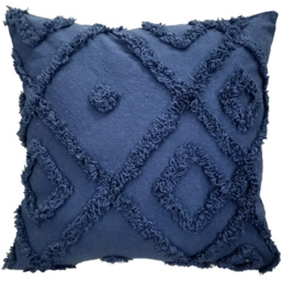 Velosso Diamond Tufted Navy Filled Cushion 43 x 43cm 2 Pack