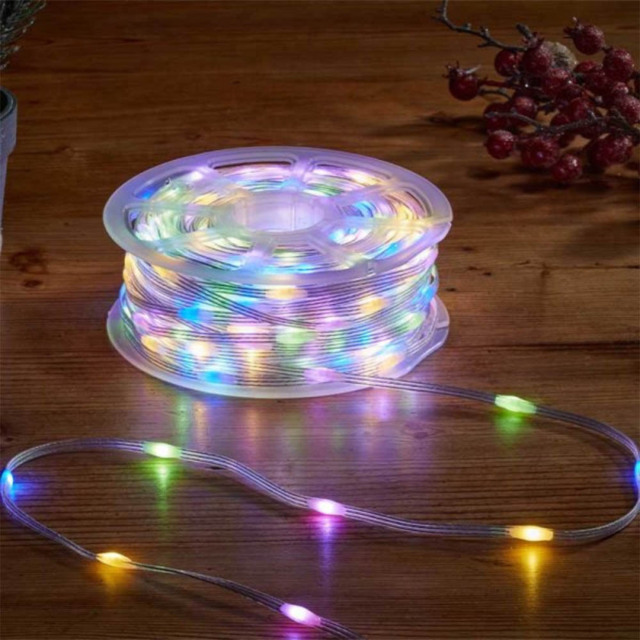Samuel Alexander Warm White and Multicolour Pre-Lit Two Tone LED Christmas String Light 37.5m - image 1