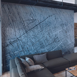 Origin Murals Scratched Metal Grey Wall Mural