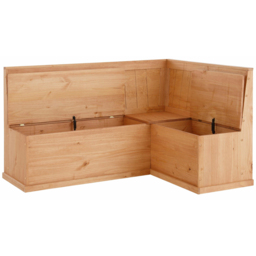 Loft24 Sara 3 Seater Solid Pine Corner Bench with Storage - thumbnail 3