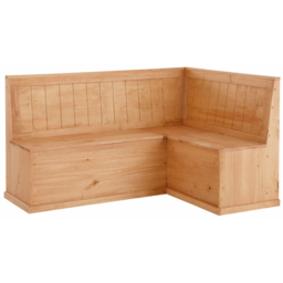 Loft24 Sara 3 Seater Solid Pine Corner Bench with Storage - thumbnail 2
