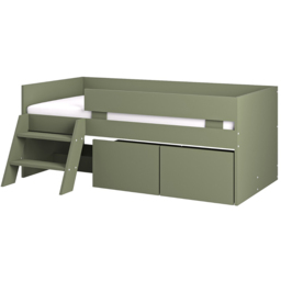 Flair Logan Single 2 Drawer Green Low Sleeper Bed - thumbnail 2