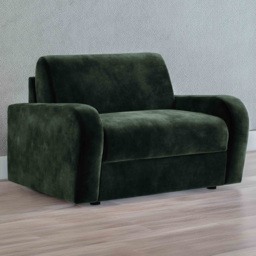 Jay-Be Deco Luxe Velvet Bottle Green Snuggler Sofa Bed with e-Sprung Mattress