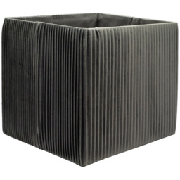 Homebase Pleated Grey Cube Storage Insert 4 Pack - thumbnail 3