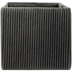 Homebase Pleated Grey Cube Storage Insert 4 Pack - thumbnail 4