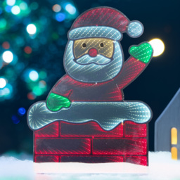 285 Multicolour LED Standing Santa Infinity Light - thumbnail 1