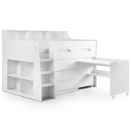 Julian Bowen Jupiter White Mid Sleeper with Storage - thumbnail 2